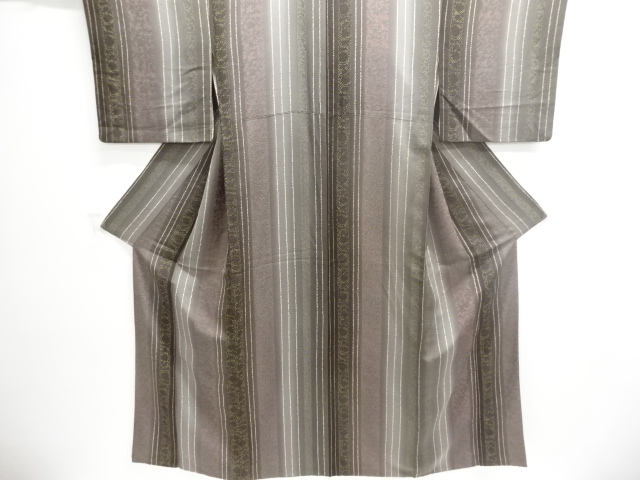 JAPANESE KIMONO / KOMON / SILK / STRIPE
